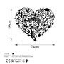 Wallity Musical Heart Escultura de Pared en Negro